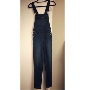 Skinny leg overalls